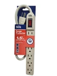 Grounded Surge Protector Strip Do 6-OUTLET 150J Gray With 1-1/2 Ft. Cord Sim. Fixed Price $17.50.