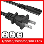 Prong Power Cord 3FT 5FT 10FT Standard 2-SLOT Cable Replacement. Fixed Price $38.99.