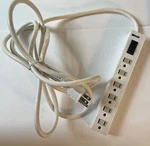 Woods 041450 6-OUTLET Surge Protector With 2-FOOT Cord, 250 Joules Of Protection. Fixed Price $16.99.