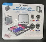 Atomi Wall Charger With Universal Travel Adapters & Carry Case, Gray. Fixed Price $45.00.
