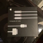 Apple Composite Av Cable Iphone/ipad/ipod Video/nano 3RD Gen/classic (MB129LL/B). Fixed Price $49.00.