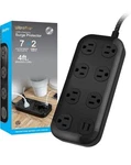 Surge Protector Power Strip With 7-OUTLETS, Usb-a, 2.4A, 1470 Joules, Black. Fixed Price $25.99.