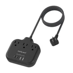 Black Travel Power Strip - 10FT Braided Extension Cord With 3 Outlets 4 USB(2.... Fixed Price $32.80.