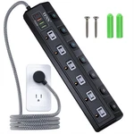 Power Strip With Usb C, 6 Ac Outlets, 4 Ports, 5FT Cord, Wall Mount, 70W. Fixed Price $43.66.
