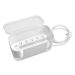 Globe Electric Cord Management Box White: Cable Organizer & Hider, 5". Fixed Price $15.99.