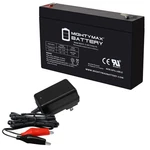 Mighty Max 6V 9AH F2 Battery Replaces Monster Power Htups 2700 + Charger. Fixed Price $34.99.
