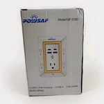 Multi Plug Outlet Surge Protector - Powsaf 5 Extender With 4 Usb White. Fixed Price $26.89.