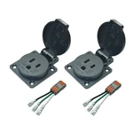 Standard Waterproof Power Outlet 3-HOLE Socket 15A125VAC Panel Mount Dustp.... Fixed Price $22.39.