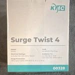 Kmc Surge Protector 4-OUTLET Gray Flat Plug 5FT Cord 735J 00328. Fixed Price $15.00.