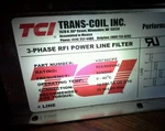 Tci Trans Coil Inc KRF80CPT 80A 600VAC 3 Phase Rfi Power Line Filter. Fixed Price $150.00.