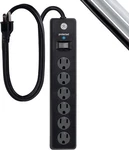 Black Outlet Surge Protector - 6FT (3 Pack). Fixed Price $20.00.