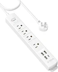 Surge Protector Power Strip With Usb, Ultra Thin Flat Plug 6FT Extension Cord 16. Fixed Price $23.44.