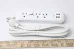 Jiangsiling Power Strip Surge Protector W/ Usb Charging Ports 3-OUTLET 2.4A 6'. Fixed Price $38.78.