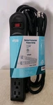 New Kmc 6-OUTLET Surge Protector Power Strip 2-PACK, 4-FT Cord Black- H. Fixed Price $13.95.