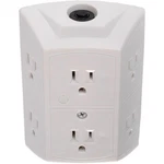 Outlet Grounded Wall Tap White W/ Circuit Breaker Receptacle Adapter Ge 56575. Fixed Price $21.41.