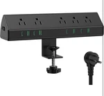Charging Station Desk Clamp Power STRIP,4 Pd Usb-c PORTS,5 Ac Outlets Surge. Fixed Price $29.99.