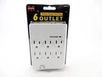 6-OUTLET Surge Tap W/phone In/out Protect, Fits Over Wall Plug Morris #89012. Fixed Price $14.95.