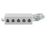Radioshack - 4 Pin Five Outlet Modular Telephone Plug Adapter 6FT Cord White. Fixed Price $9.99.