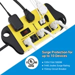 Dewenwils 8-OUTLET Metal Power Strip Surge Protector With 2 Usb PORTS,15 Ft 15A. Fixed Price $40.99.