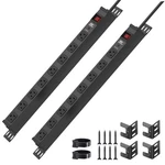 Pack 8 Outlet Heavy Duty Metal Power Strip Surge Protector 2100J 15A 6FT Etl. Fixed Price $48.99.