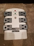 Master Electrician 6-OUTLET Surge Protected Grounded. New Old Stock Power Strip. Fixed Price $12.99.