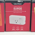 3!! Cyberpower Single Outlet Surge Protectors White 15A Auto Reset 900 Joules. Fixed Price $14.99.