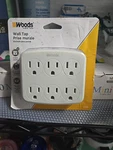 Woods White 15A 6-OUTLET Tap 078693411960. Fixed Price $15.00.