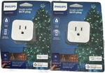 Philips Wi-fi Smart Plug 1 Outlet Grounded White Alexa Google Home Control 2-PAK. Fixed Price $16.96.