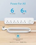 Anker Surge Protector (2 900 Joules), Powerextend Strip 6 Outlets - White. Fixed Price $50.40.