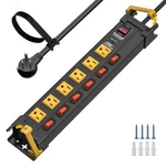 6-OUTLET Heavy Duty Metal Power Strip Surge Protector With Ft Cord Etl Listed. Fixed Price $35.99.