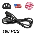 Lot Of - 100 Ac Power Cord Cable Desktop Monitor Computer Pc 6FT IEC320. Fixed Price $69.90.