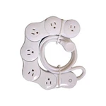 Quirky Pivot Power 6-OUTLET Flexible Surge Protector Strip White Nib. Fixed Price $29.00.