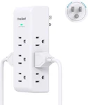 Surge Protector Outlet Extender With Rotating Plug, 9 Multi 1 Pack, White. Fixed Price $17.58.