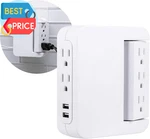 Side-access Swivel Sur Protector, 5-OUTLET Extender With 2 Usb Ports, Wall. Fixed Price $34.62.