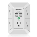 5-OUTLET Power Strip With 4 Usb Ports Surge Protector For Home, Office, Sch.... Fixed Price $16.85.