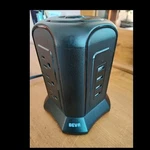Beva 6-OUTLET Vertical Power Strip Tower, Usb Ports, 1250W, Black. Fixed Price $17.30.