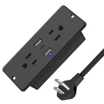 Hhsoet 5 In 1 Recessed Power Strip Flat Plug, Fast 6FT, BLACK-20W. Fixed Price $28.26.