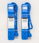 Cyberpower 2-PACK 6-OUTLET 500-J Surge Protector With 2-FT Cord, Blue. Fixed Price $12.99.