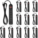 *new* 12-PACK Kanayu 6-OUTLET Power Strip Surge Protector Suppressor. Fixed Price $44.99.