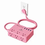 Kakyanill Pink Power Strip, 6 Ac Outlets 8 Usb PORTS(4 C) With 2000J Surg.... Fixed Price $29.08.