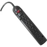 Weltron Outlet Black Plastic Surge Protector W/ 6FT Cord. Fixed Price $32.84.