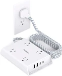 Surge Protector Power Strip 10 Ft, Addtam Flat Plug Extension Cord With 4 Usb.... Fixed Price $19.99.