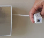 Xtendacord: Slim Wall Mount 6' Pull Out Plug, Surge, Usb, Breaker Now Reduced. Fixed Price $19.25.