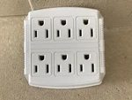 New 6 Way Plug Wall Outlet Power Strip Socket Grounded Beige Tan Splitter. Fixed Price $10.98.