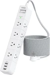 10 Ft Extension Cord, Power Strip Surge Protector - 8 Widely Ac Outlets 3 Usb,. Fixed Price $36.99.