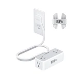 Tessan Flat Plug Extension Cord 5 Ft, Surge (1 Usb-c, 2 Usb-a), Gray. Fixed Price $27.63.