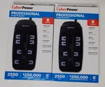 Lot (2) Cyberpower Proffesional Surge Protectors CSP806T -new Open Box. Fixed Price $49.99.