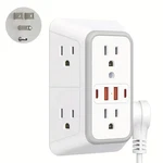 Outlet Extender Surge Protector - 6 Splitter With 4 Usb Ports (2 C),. Fixed Price $14.99.