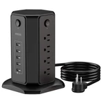 10FT Extension Cord Power Strip Tower, Flat Plug Surge Protector With 8 Outle.... Fixed Price $82.15.