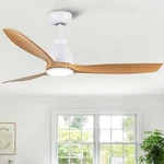 52 In. Farmhouse Integrated Led Indoor White Ceiling Fan With Light Kit & Remote. Fixed Price $129.99.